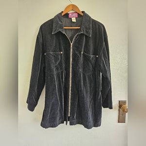 Denim & Co. Velvet Zip jacket